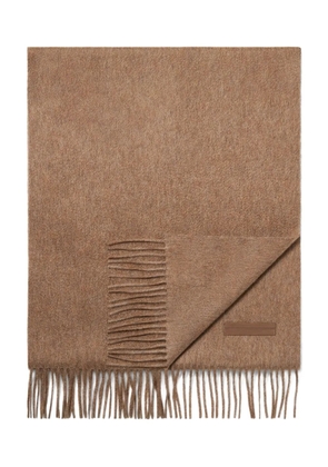 Zegna fringed cashmere scarf - Brown