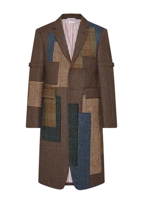 Thom Browne Hunting tweed patchwork coat