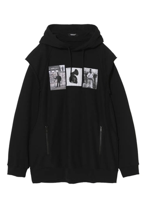 Undercover graphic-print hoodie - BLACK