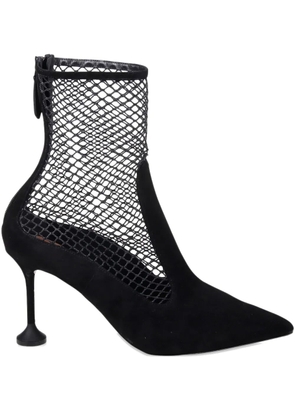 Aquazzura 85mm mesh-insert suede pumps - Black