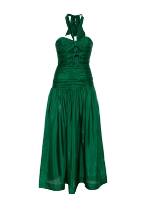 ZIMMERMANN halter ruched midi dress - Green