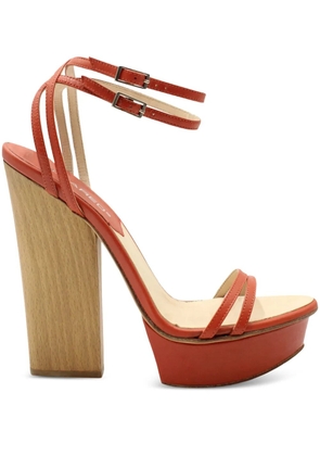 DSQUARED2 double-strap block-heel sandals - Orange