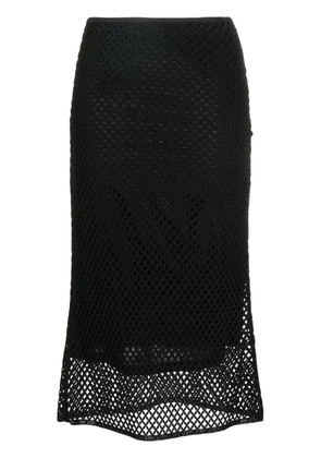 Goen.J A-line mid-length skirt - Black