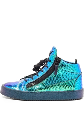 Giuseppe Zanotti Vintage pre-owned iridescent high-top sneakers - Blue