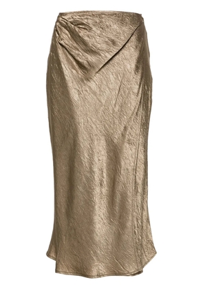 Acne Studios satin wrap midi skirt - Green