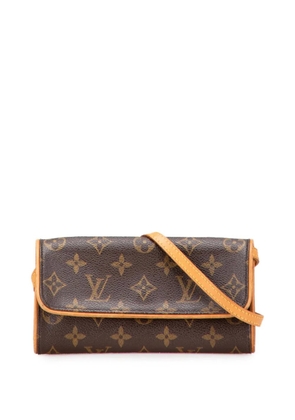 Louis Vuitton Pre-Owned 2001 Monogram Pochette Twin PM crossbody bag - Brown