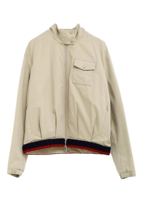 Moncler zip-fastening banded jacket - Neutrals