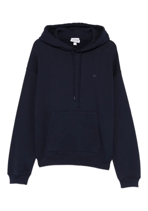 Lacoste logo-patch drawstring hoodie - Blue
