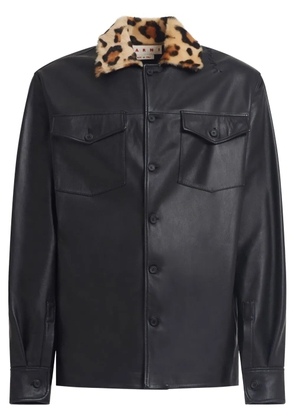 Marni leather shirt - Black