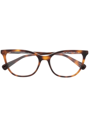 Longchamp tortoiseshell cat-eye-frame glasses - Brown
