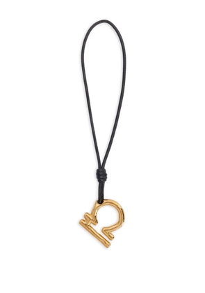 Jil Sander Zodiac charm leather necklace - Gold