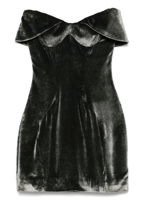 Mugler velvet mini dress - Grey