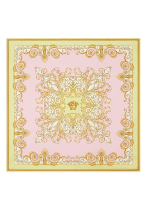 Versace Spring Barocco printed silk scarf - Pink