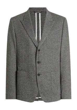 Dolce & Gabbana single-breasted herringbone blazer - Grey