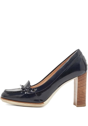 Tod's Vintage 90mm patent-leather pumps - Blue