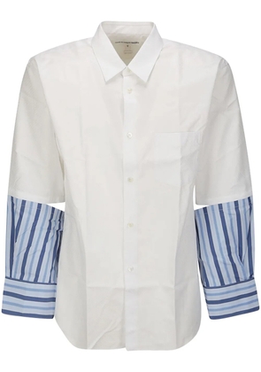 Comme Des Garçons Shirt stripe detail cotton shirt - White