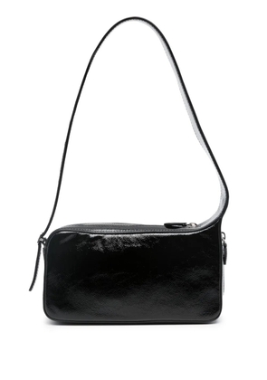 Courrèges One Racer leather shoulder bag - Black