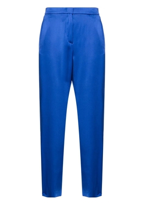 Giorgio Armani tapered silk trousers - Blue