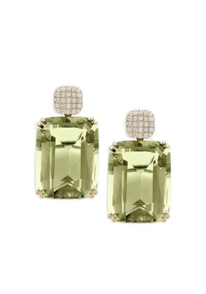 Goshwara 18K yellow gold Prasiolite Diamond earrings