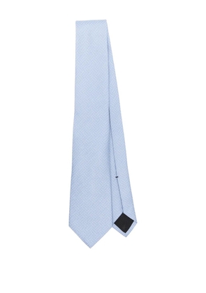 Gucci logo-patch tie - Blue