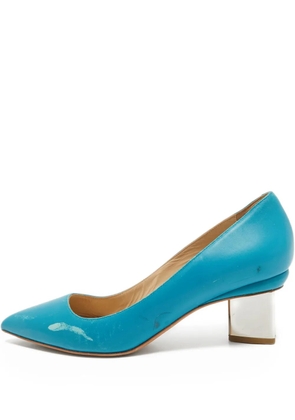 Nicholas Kirkwood leather heeled pumps - Blue