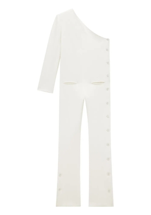 Courrèges asymmetric crepe jumpsuit - White