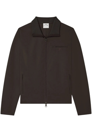 Courrèges logo-embroidered jersey jacket - Brown