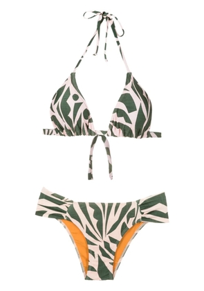Lygia & Nanny Vicky graphic-print bikini - Green
