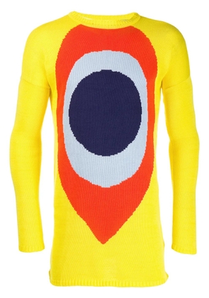 Walter Van Beirendonck Pre-Owned 1994/95's Les Peintures L'Espace L'Art block colour jumper - Yellow
