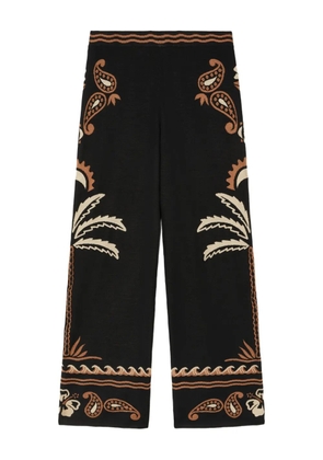 Alanui Glimpse Of Eden palm-tree paisley trousers - Brown