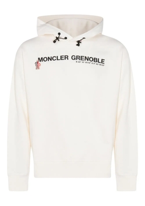 Moncler Grenoble logo-print cotton hoodie - White