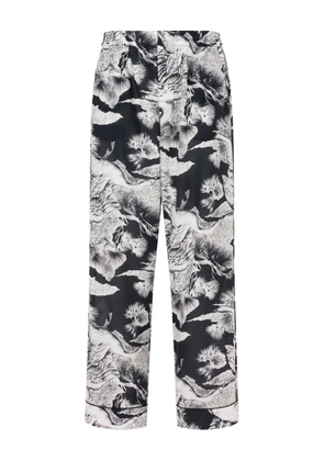 Moschino floral-print trousers - Black