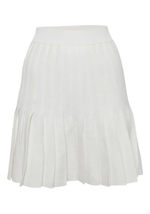 SANDRO rib-knit pleated skirt - White