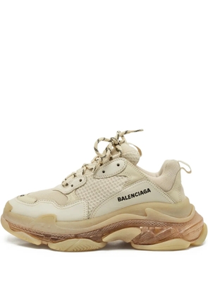 Balenciaga Pre-Owned Triple S leather sneakers - Neutrals