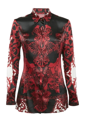 Versace Pre-Owned paisley-print satin shirt - Red
