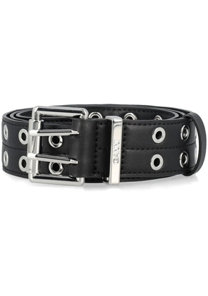 GANNI Double eyelet belt - Black