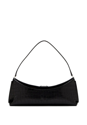 Jacquemus A Clutch Ovalo crocodile-embossed shoulder bag - Black