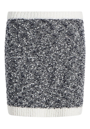 Cinq A Sept Adalee contrast-trimmed knit mini skirt - Blue