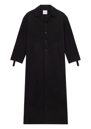 Courrèges cocoon single-breasted coat - Black