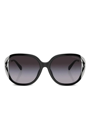 Coach oval-frame sunglasses - Black