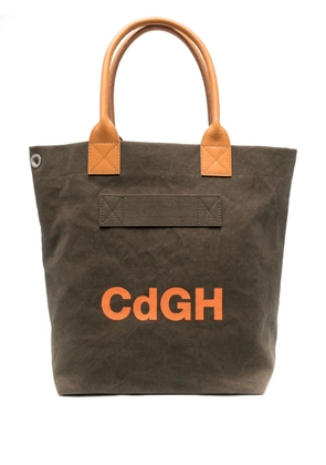 Comme des Garçons Homme logo-print canvas tote bag - Green