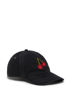 Diesel cherry-embroidery cap hat - Black
