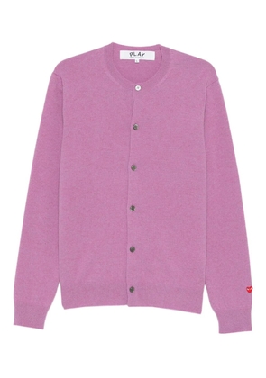 Comme Des Garçons Play round-neck emblem cardigan - Purple