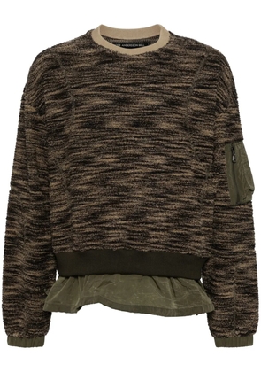 Andersson Bell layered fleece sweater - Brown