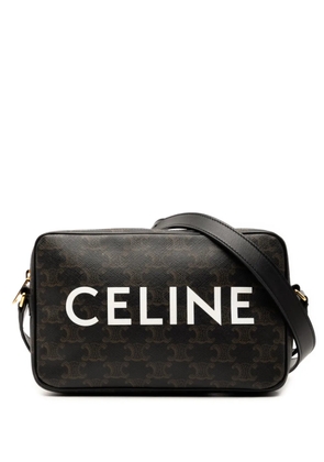 Celine Pre-Owned 2023 Medium Triomphe Coated Canvas Logo crossbody bag - Brown