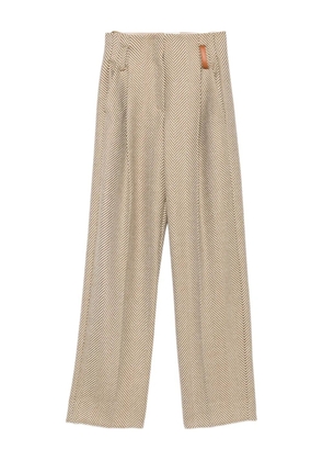 Forte Forte herringbone pleated trousers - Neutrals