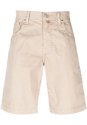 Jacob Cohën logo-patch bermuda shorts - Neutrals