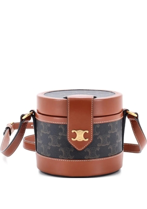 Celine Pre-Owned Tambour Bag Triomphe Coated Canvas Small crossbody bag - Brown