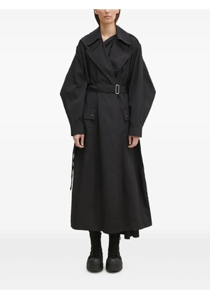Kenzo balloon-sleeve trench coat - Black