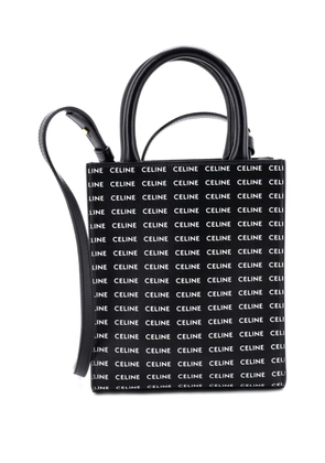 Celine Pre-Owned Vertical Cabas All Over Logo Print Leather Mini tote bag - Black